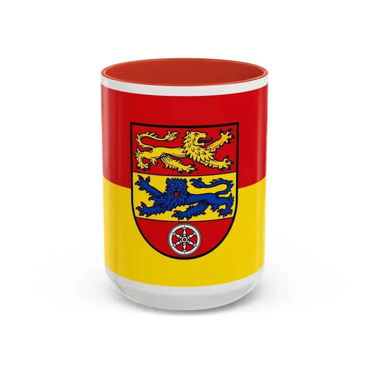 Flag of Goettingen Germany - Accent Coffee Mug 15oz Red - Go Mug Yourself