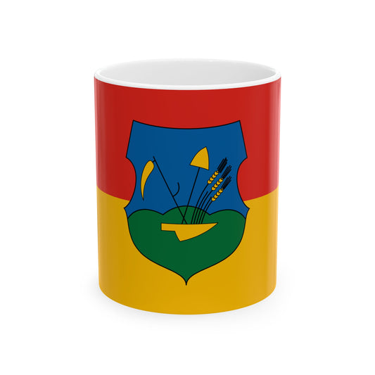 Flag of Gomba (Hungary) White Coffee Mug-11oz-Go Mug Yourself