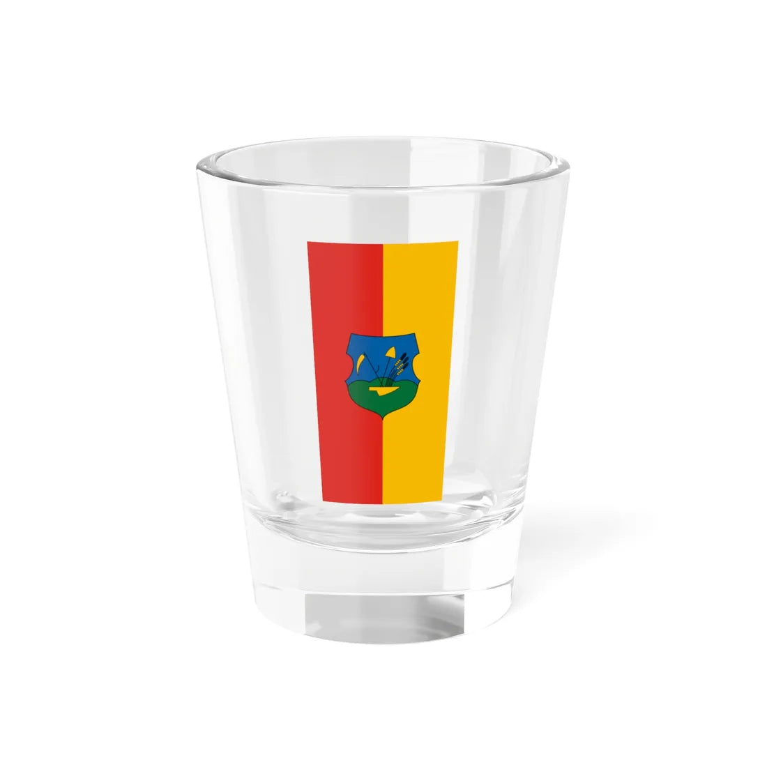 Flag of Gomba vertical (Hungary) Shot Glass 1.5oz 1.5oz - Go Mug Yourself