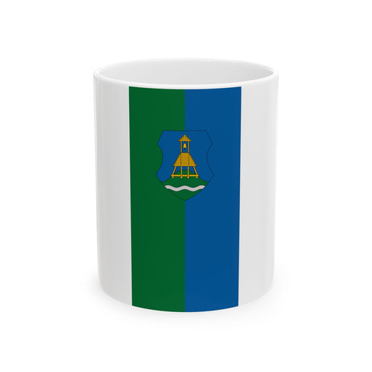 Flag of Gombosszeg (Hungary) White Coffee Mug-11oz-Go Mug Yourself