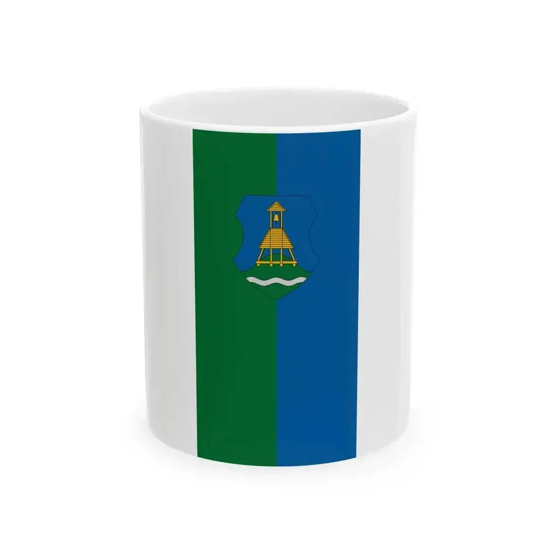 Flag of Gombosszeg (Hungary) White Coffee Mug 11oz - Go Mug Yourself