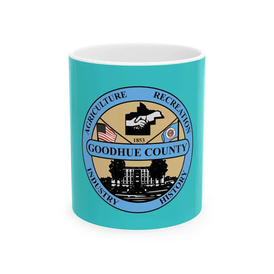 Flag of Goodhue County Minnesota (United States) White Coffee Mug 11oz - Go Mug Yourself