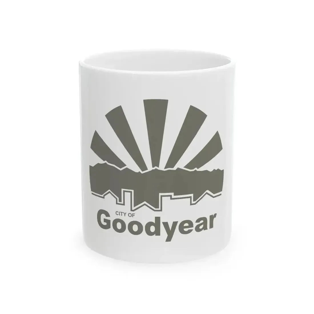 Flag of Goodyear Arizona (United States) White Coffee Mug 11oz - Go Mug Yourself