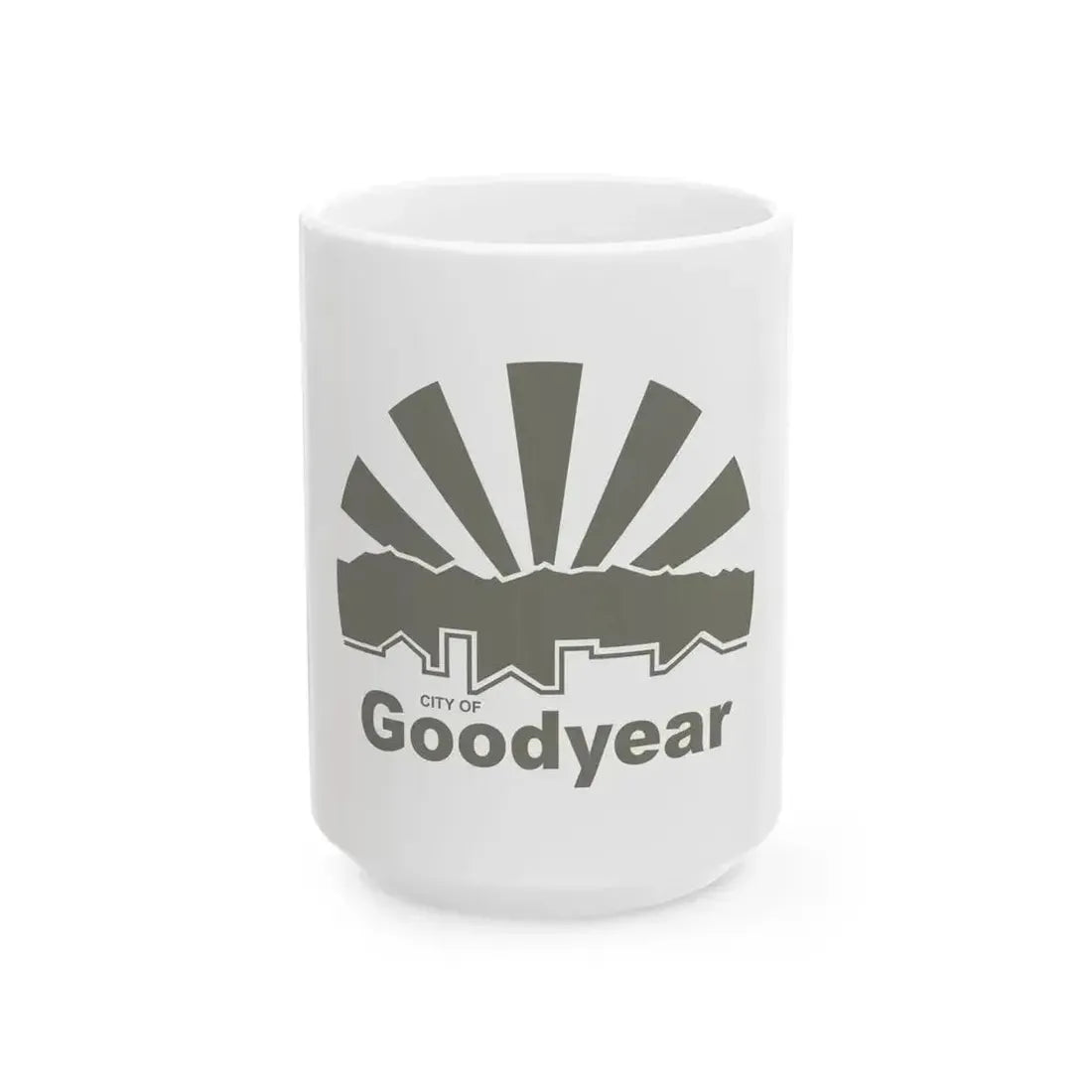 Flag of Goodyear Arizona (United States) White Coffee Mug 15oz - Go Mug Yourself