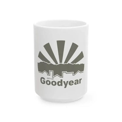 Flag of Goodyear Arizona (United States) White Coffee Mug 15oz - Go Mug Yourself