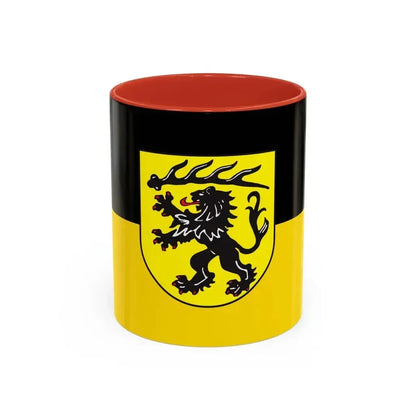 Flag of Goppingen Germany - Accent Coffee Mug 11oz Red - Go Mug Yourself