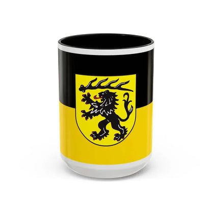 Flag of Goppingen Germany - Accent Coffee Mug 15oz Black - Go Mug Yourself