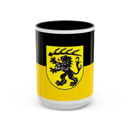 Flag of Goppingen Germany - Accent Coffee Mug 15oz Black - Go Mug Yourself