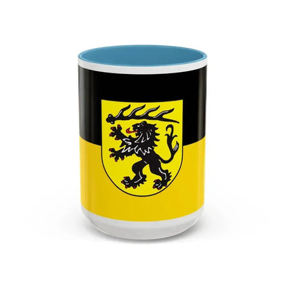 Flag of Goppingen Germany - Accent Coffee Mug 15oz Light Blue - Go Mug Yourself