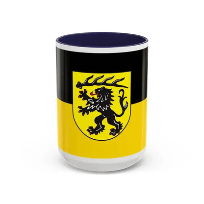 Flag of Goppingen Germany - Accent Coffee Mug 15oz Navy - Go Mug Yourself