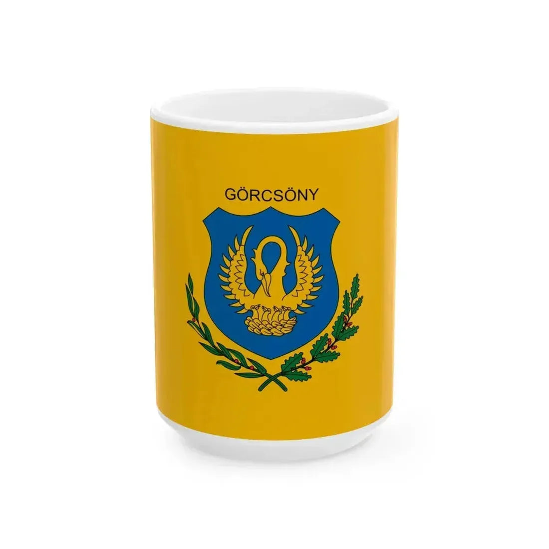 Flag of Gorcsony (Hungary) White Coffee Mug 15oz - Go Mug Yourself