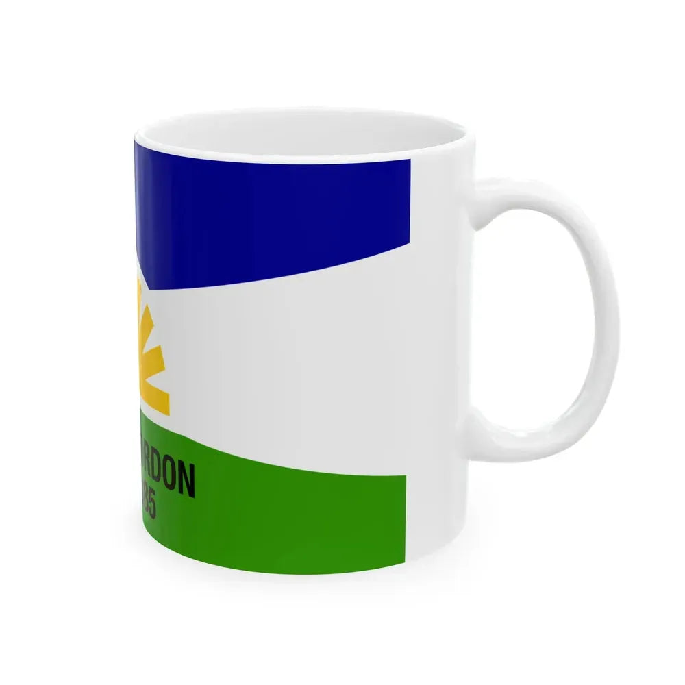 Flag of Gordon Nebraska (United States) White Coffee Mug - Go Mug Yourself