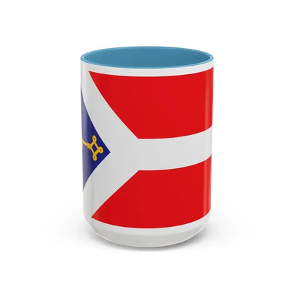 Flag of Gori Georgia - Accent Coffee Mug 15oz Light Blue - Go Mug Yourself
