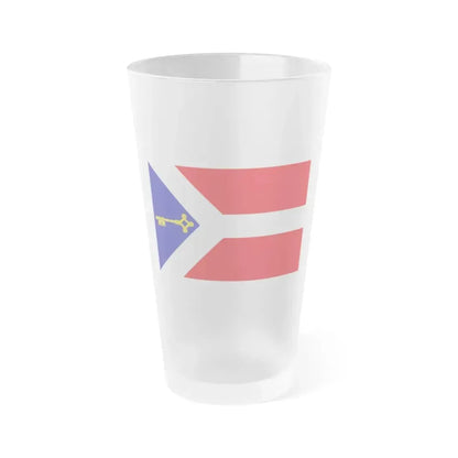 Flag of Gori Georgia - Frosted Pint Glass 16oz 16oz Frosted - Go Mug Yourself