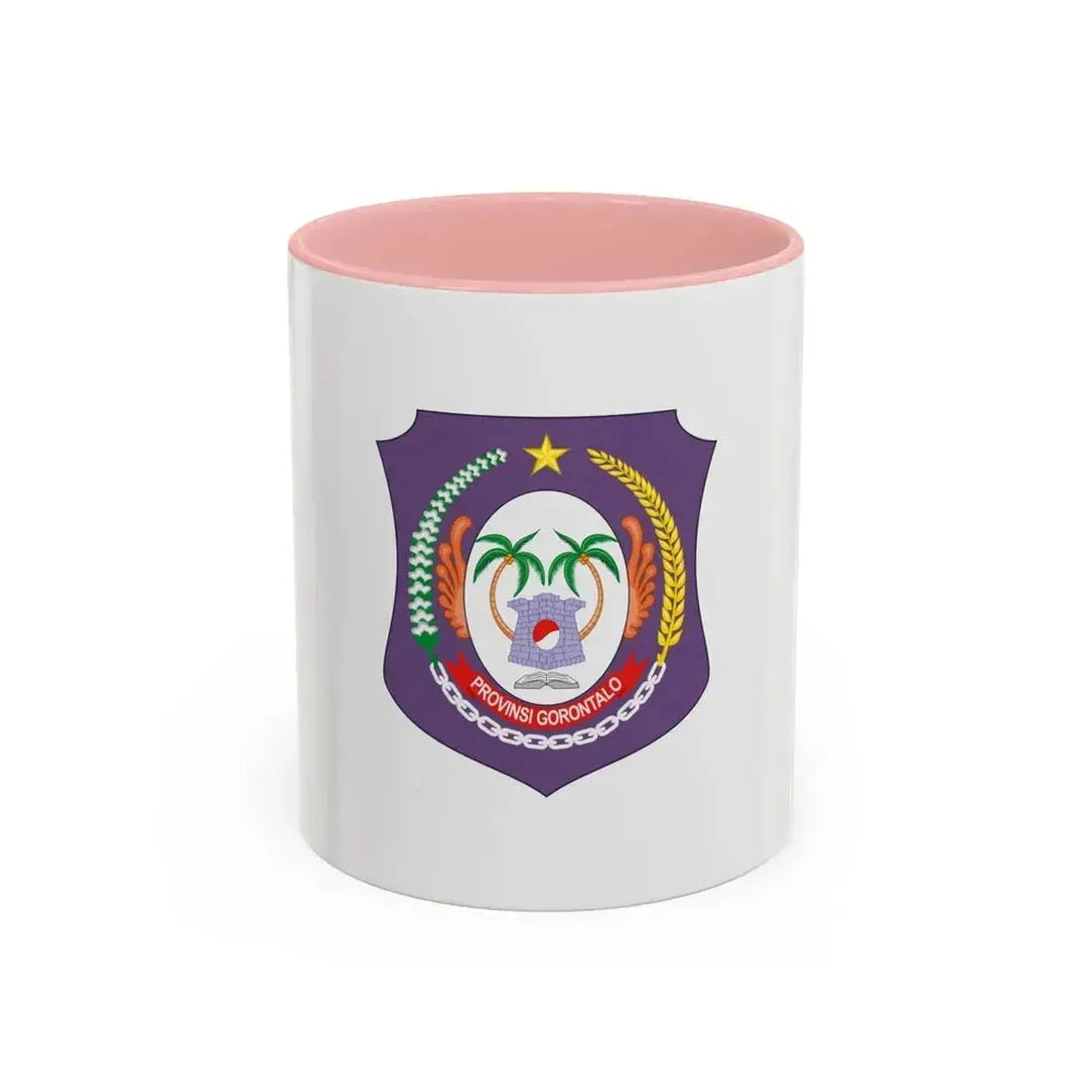 Flag of Gorontalo Indonesia - Accent Coffee Mug 11oz Pink - Go Mug Yourself