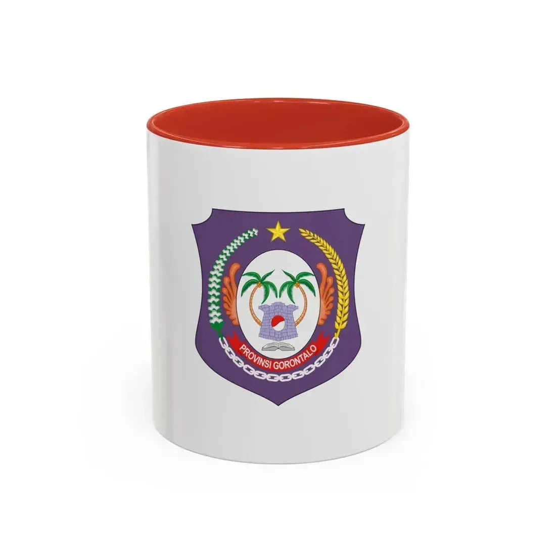 Flag of Gorontalo Indonesia - Accent Coffee Mug 11oz Red - Go Mug Yourself