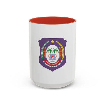 Flag of Gorontalo Indonesia - Accent Coffee Mug 15oz Red - Go Mug Yourself