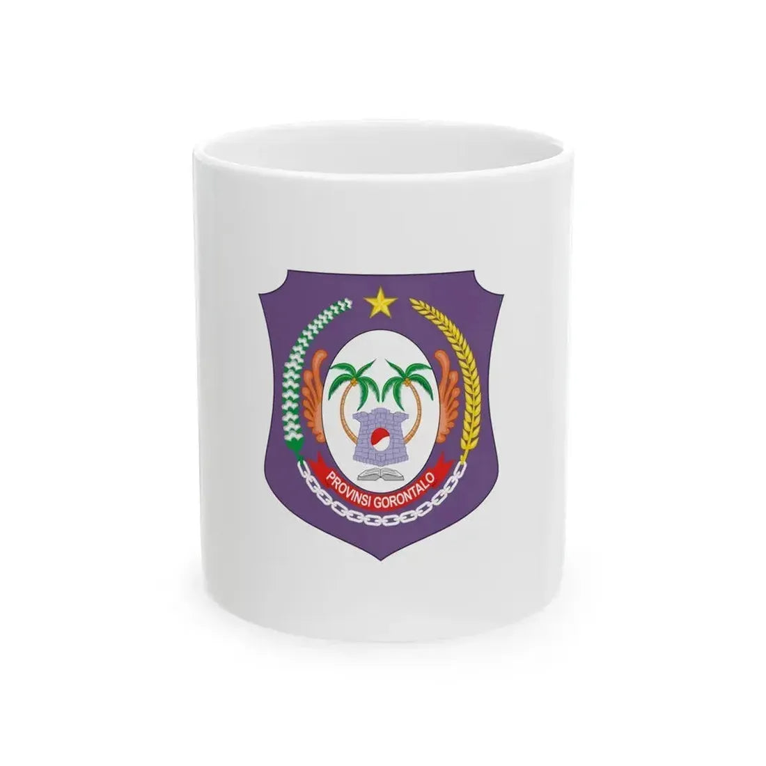 Flag of Gorontalo Indonesia - White Coffee Mug 11oz - Go Mug Yourself