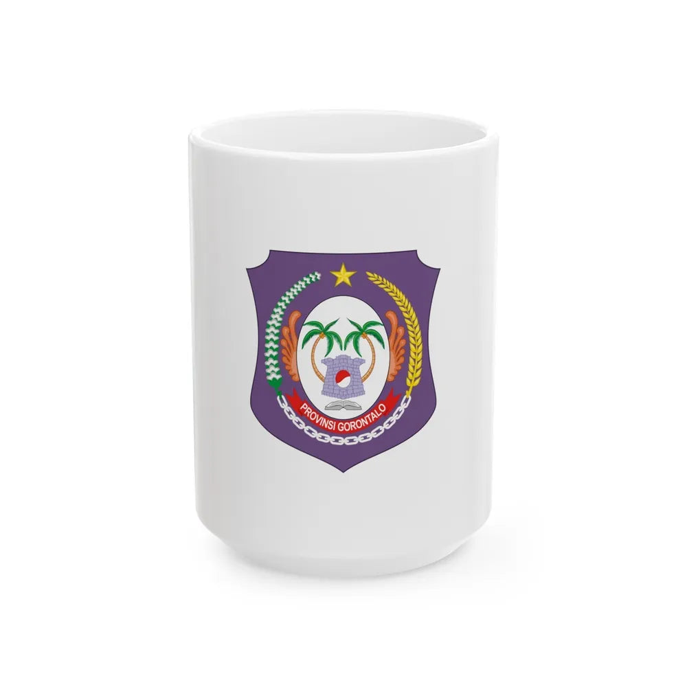 Flag of Gorontalo Indonesia - White Coffee Mug-15oz-Go Mug Yourself