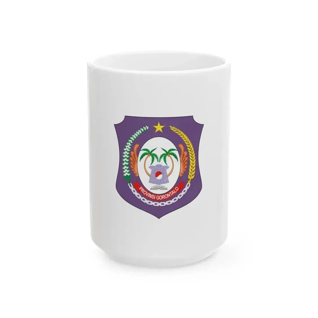 Flag of Gorontalo Indonesia - White Coffee Mug 15oz - Go Mug Yourself
