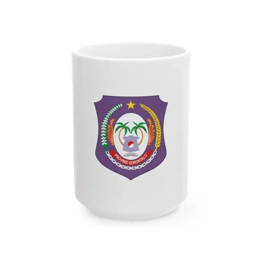 Flag of Gorontalo Indonesia - White Coffee Mug 15oz - Go Mug Yourself