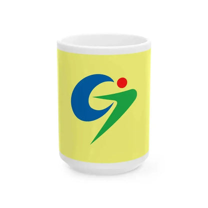 Flag of Goshogawara Aomori (Japan) White Coffee Mug 15oz - Go Mug Yourself