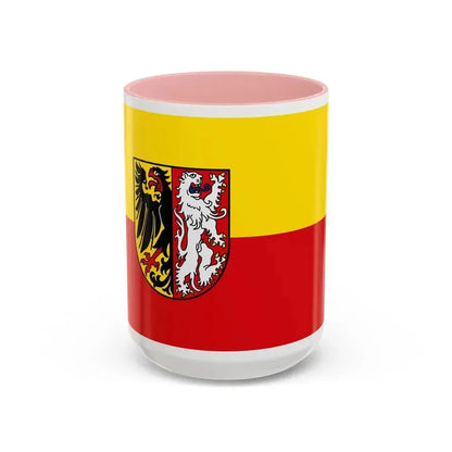 Flag of Goslar Germany - Accent Coffee Mug 15oz Pink - Go Mug Yourself