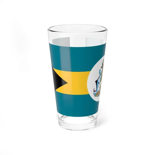 Flag of government ministers of the Bahamas (Bahamas) Pint Glass 16oz 16oz - Go Mug Yourself