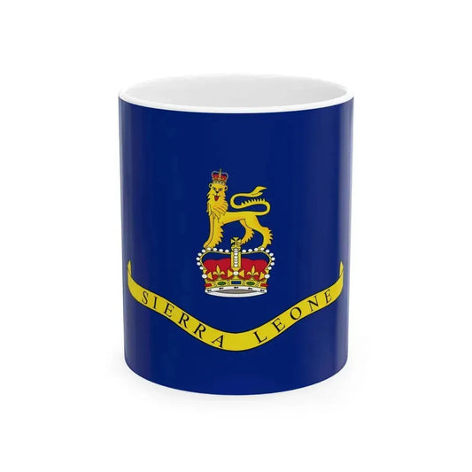 Flag of Governor-General of Sierra Leone (Sierra Leone) White Coffee Mug 11oz - Go Mug Yourself