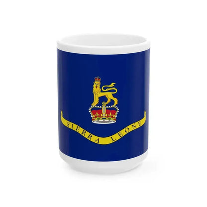 Flag of Governor-General of Sierra Leone (Sierra Leone) White Coffee Mug 15oz - Go Mug Yourself