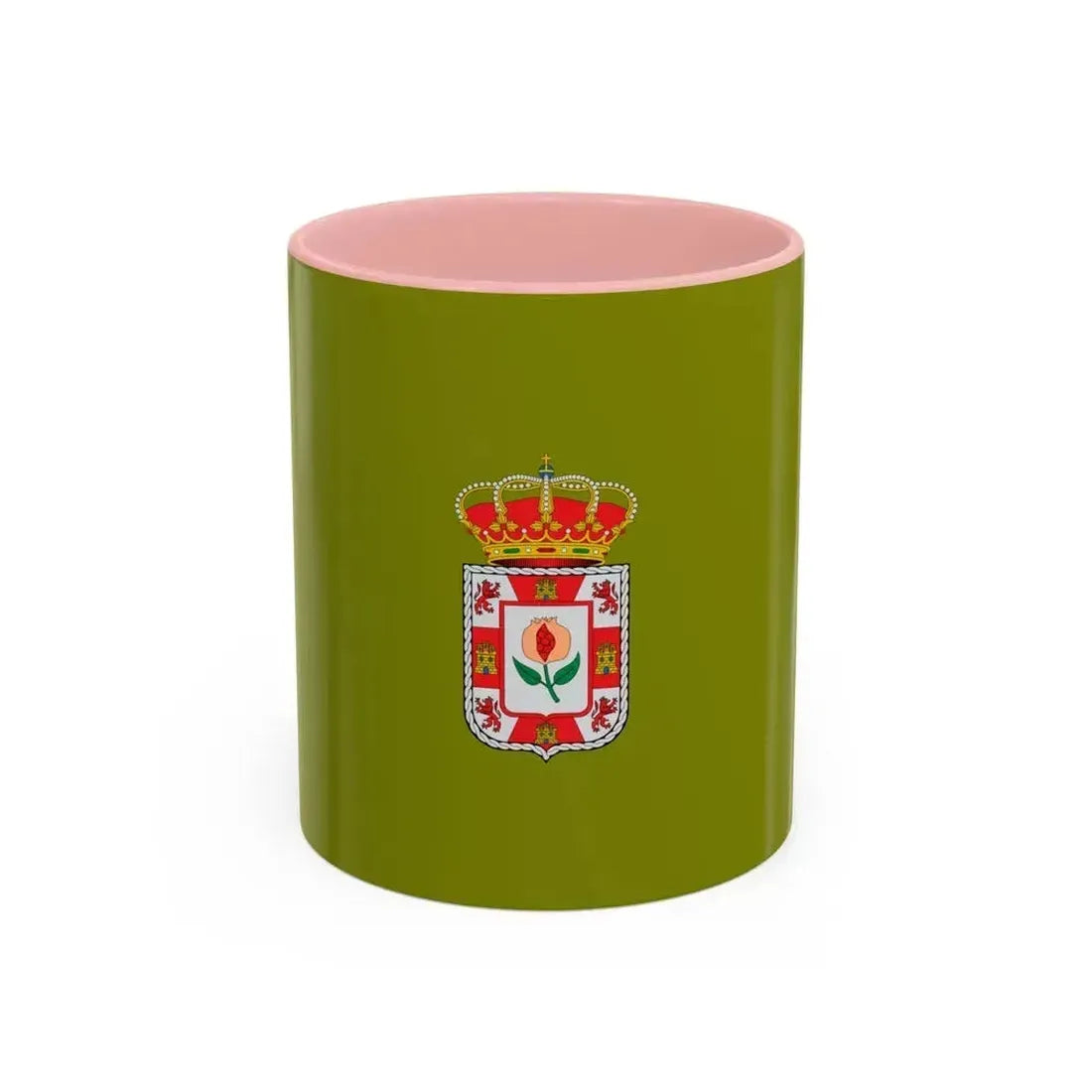 Flag of Granada Spain - Accent Coffee Mug 11oz Pink - Go Mug Yourself