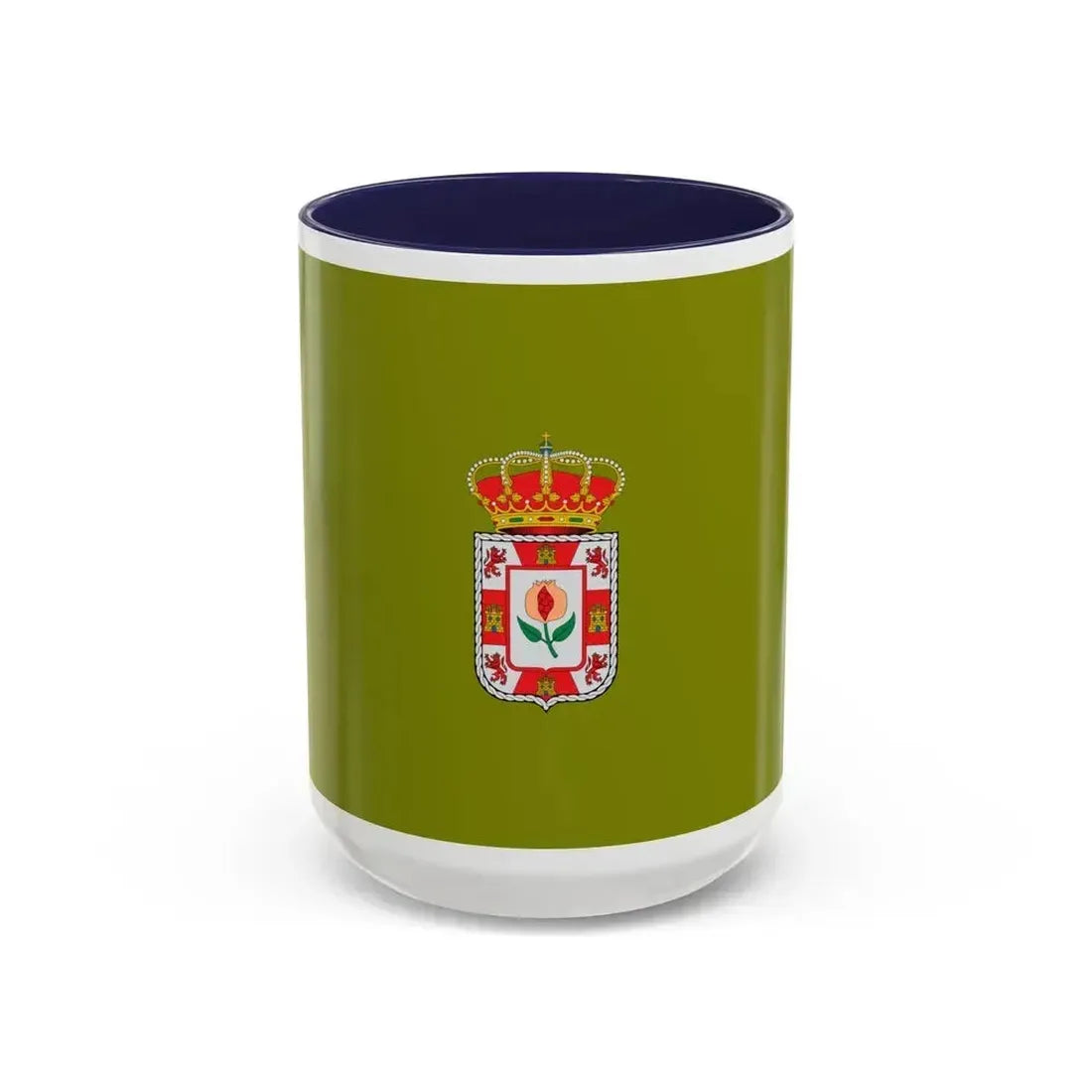 Flag of Granada Spain - Accent Coffee Mug 15oz Navy - Go Mug Yourself