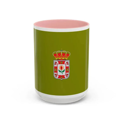Flag of Granada Spain - Accent Coffee Mug 15oz Pink - Go Mug Yourself