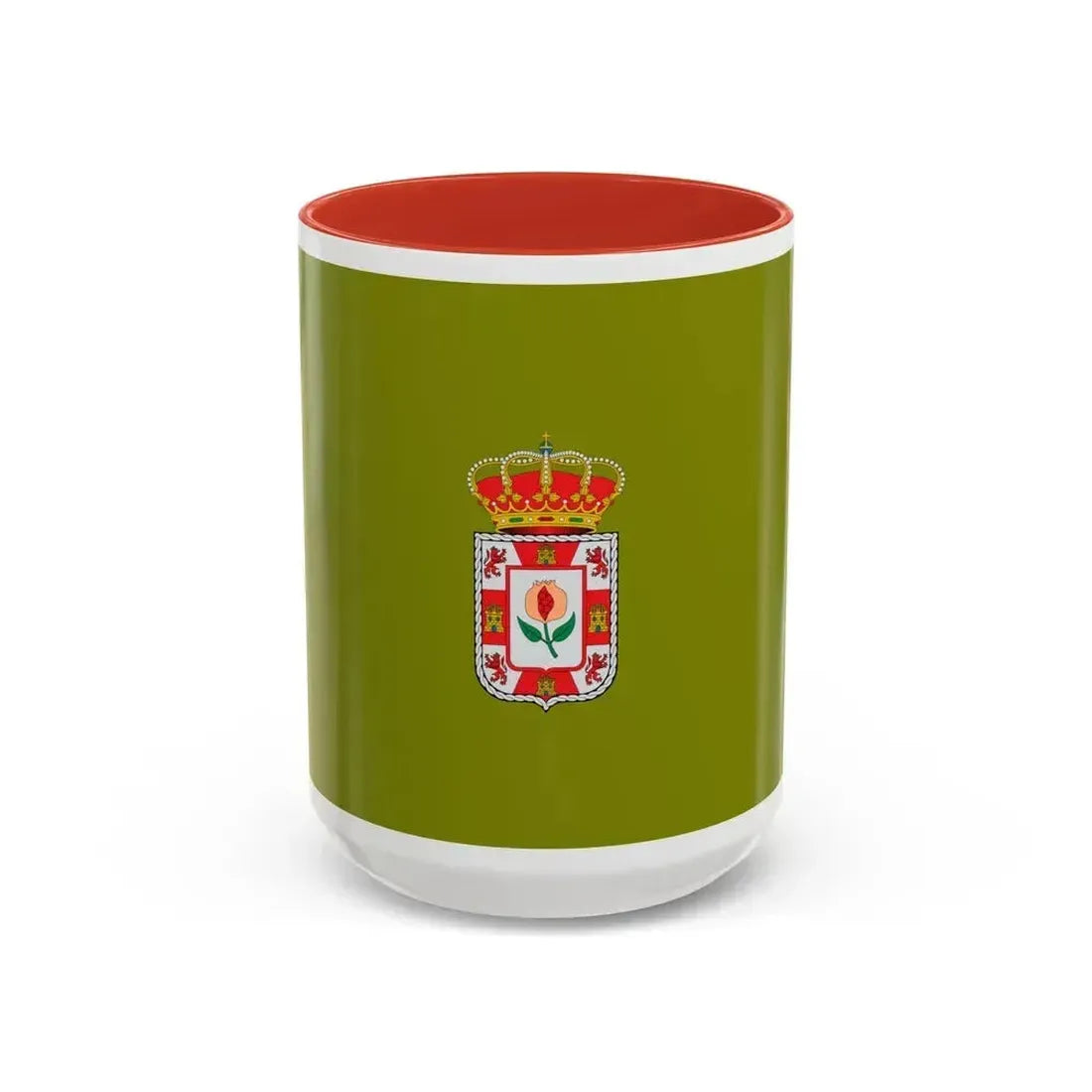 Flag of Granada Spain - Accent Coffee Mug 15oz Red - Go Mug Yourself