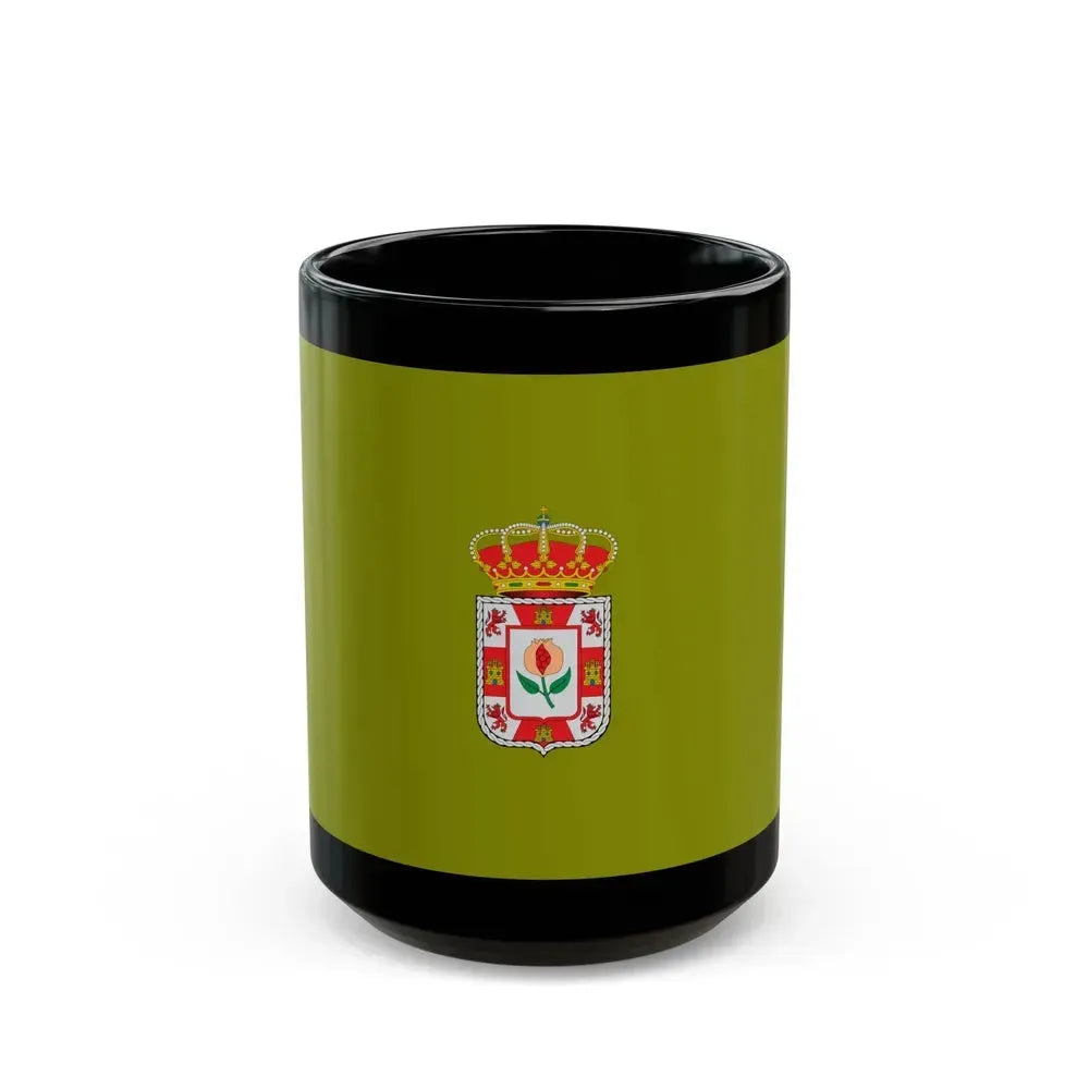 Flag of Granada Spain - Black Coffee Mug 15oz - Go Mug Yourself