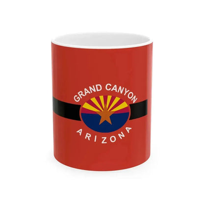 Flag of Grand Canyon Arizona (United States) White Coffee Mug 11oz - Go Mug Yourself