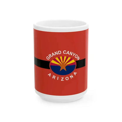 Flag of Grand Canyon Arizona (United States) White Coffee Mug 15oz - Go Mug Yourself