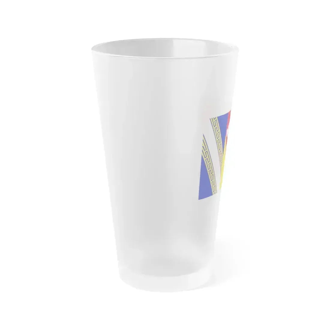 Flag of Grand Est France 2 - Frosted Pint Glass 16oz - Go Mug Yourself