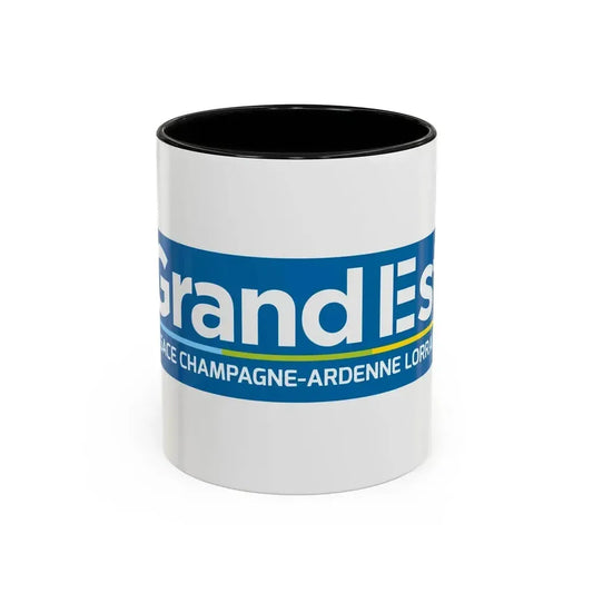 Flag of Grand Est France - Accent Coffee Mug 11oz Black - Go Mug Yourself