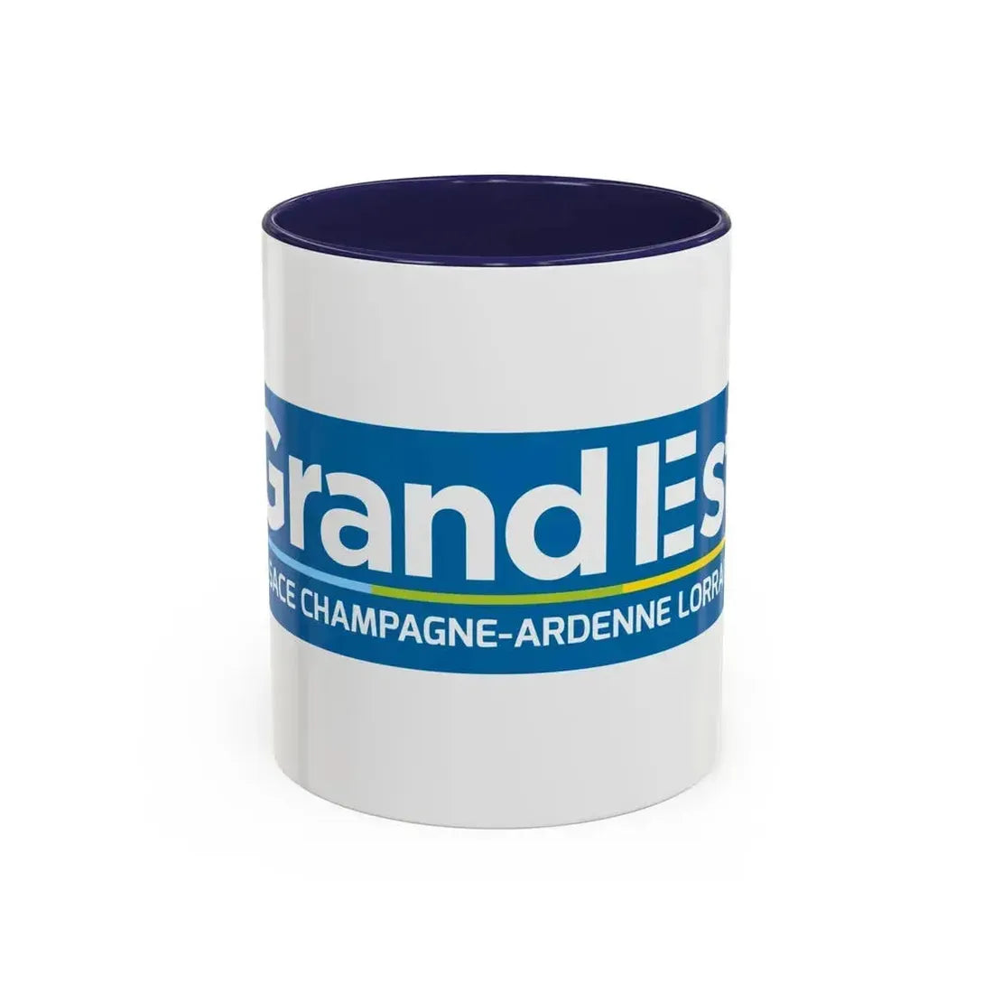 Flag of Grand Est France - Accent Coffee Mug 11oz Navy - Go Mug Yourself
