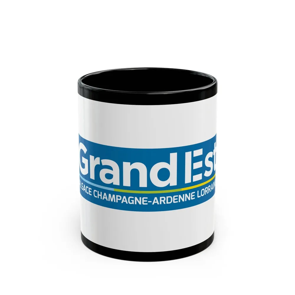 Flag of Grand Est France - Black Coffee Mug-11oz-Go Mug Yourself