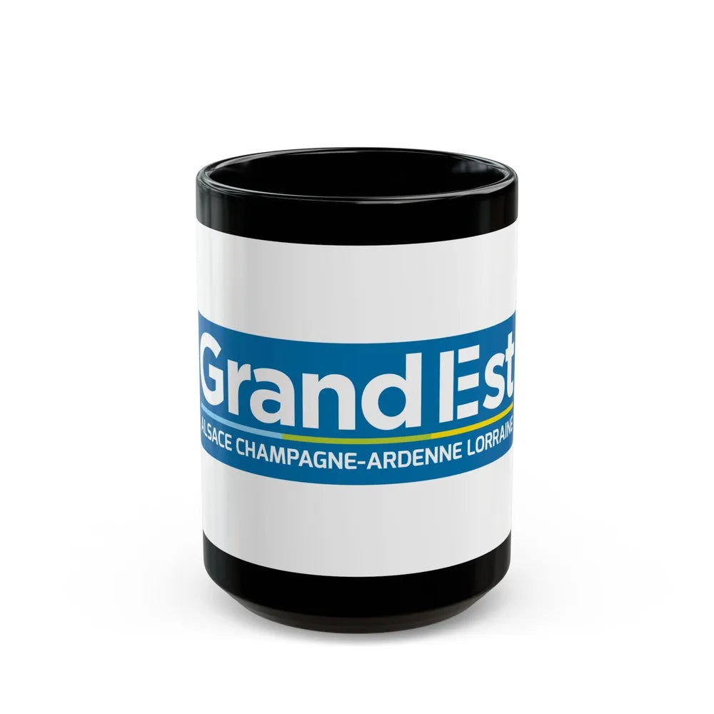 Flag of Grand Est France - Black Coffee Mug-15oz-Go Mug Yourself