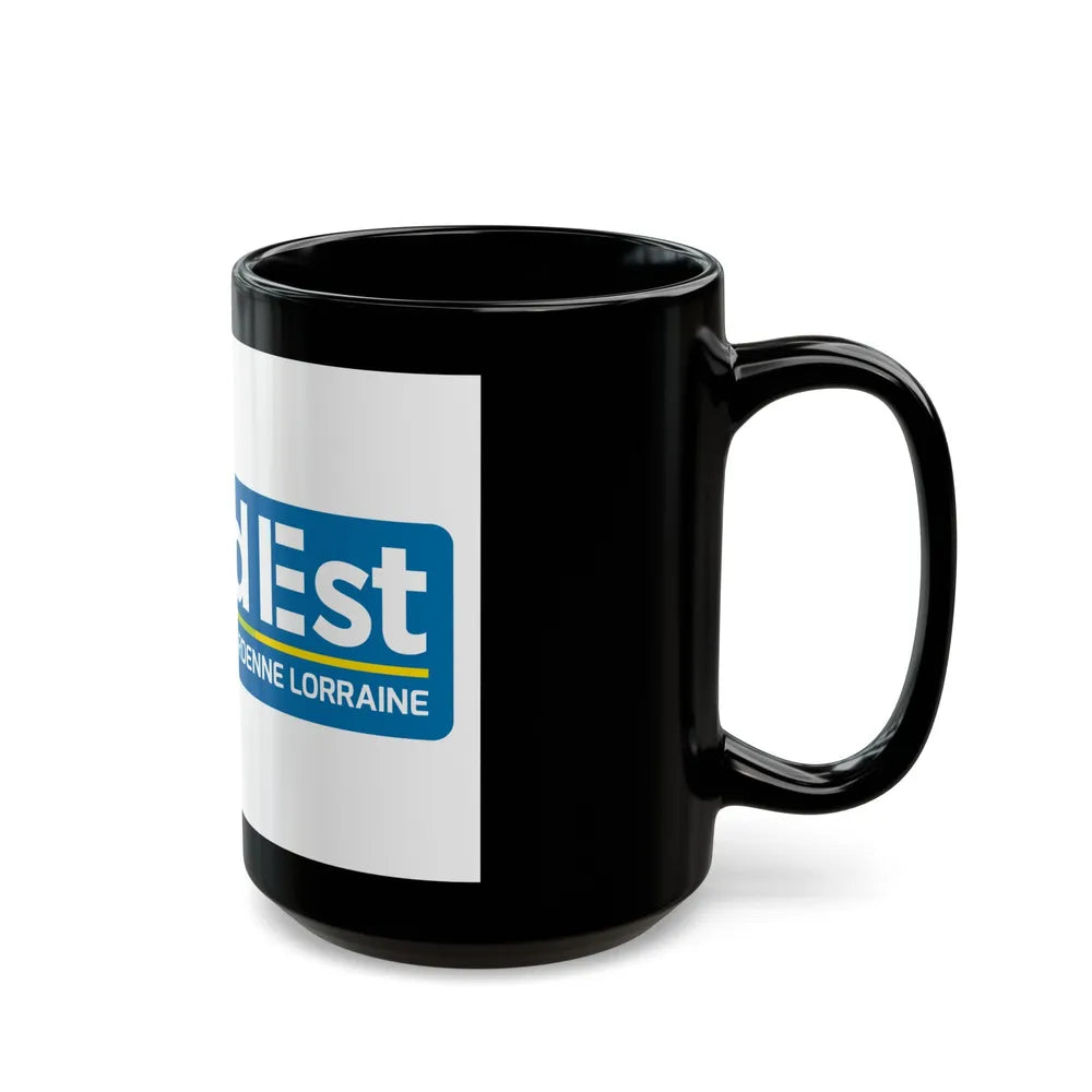 Flag of Grand Est France - Black Coffee Mug-Go Mug Yourself