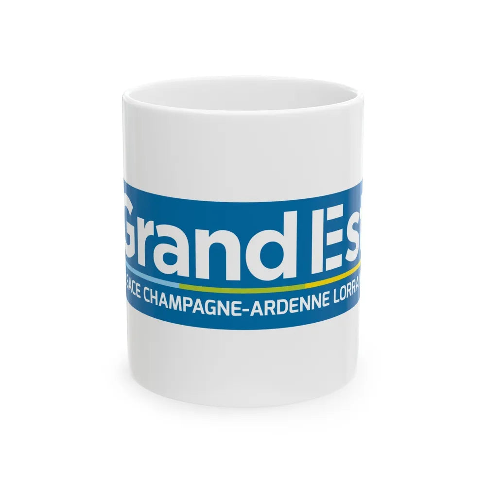 Flag of Grand Est France - White Coffee Mug-11oz-Go Mug Yourself