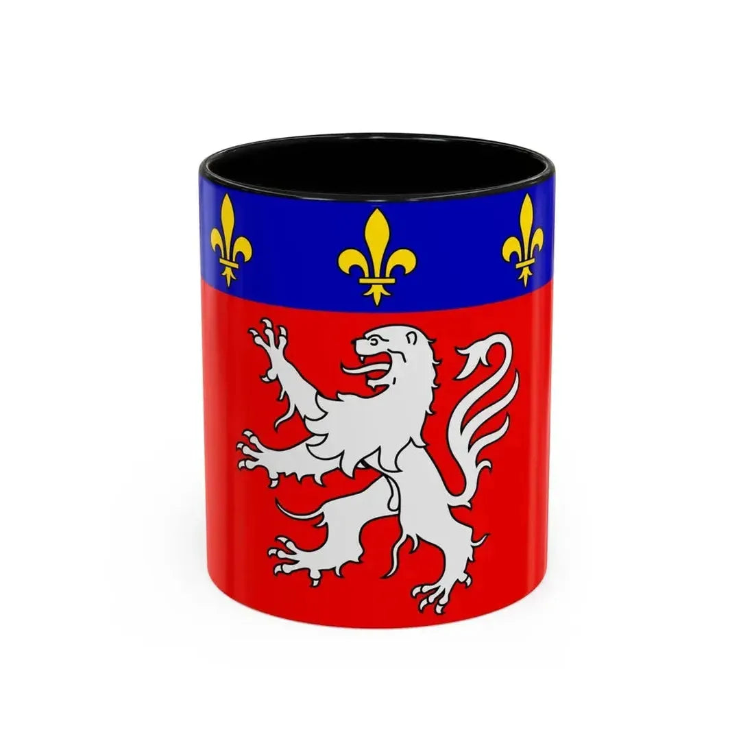 Flag of Grand Lyon France 2 - Accent Coffee Mug 11oz Black - Go Mug Yourself