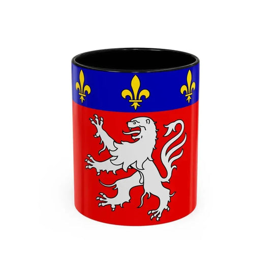 Flag of Grand Lyon France 2 - Accent Coffee Mug 11oz Black - Go Mug Yourself