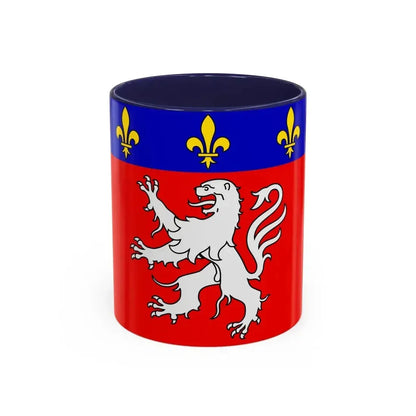 Flag of Grand Lyon France 2 - Accent Coffee Mug 11oz Navy - Go Mug Yourself