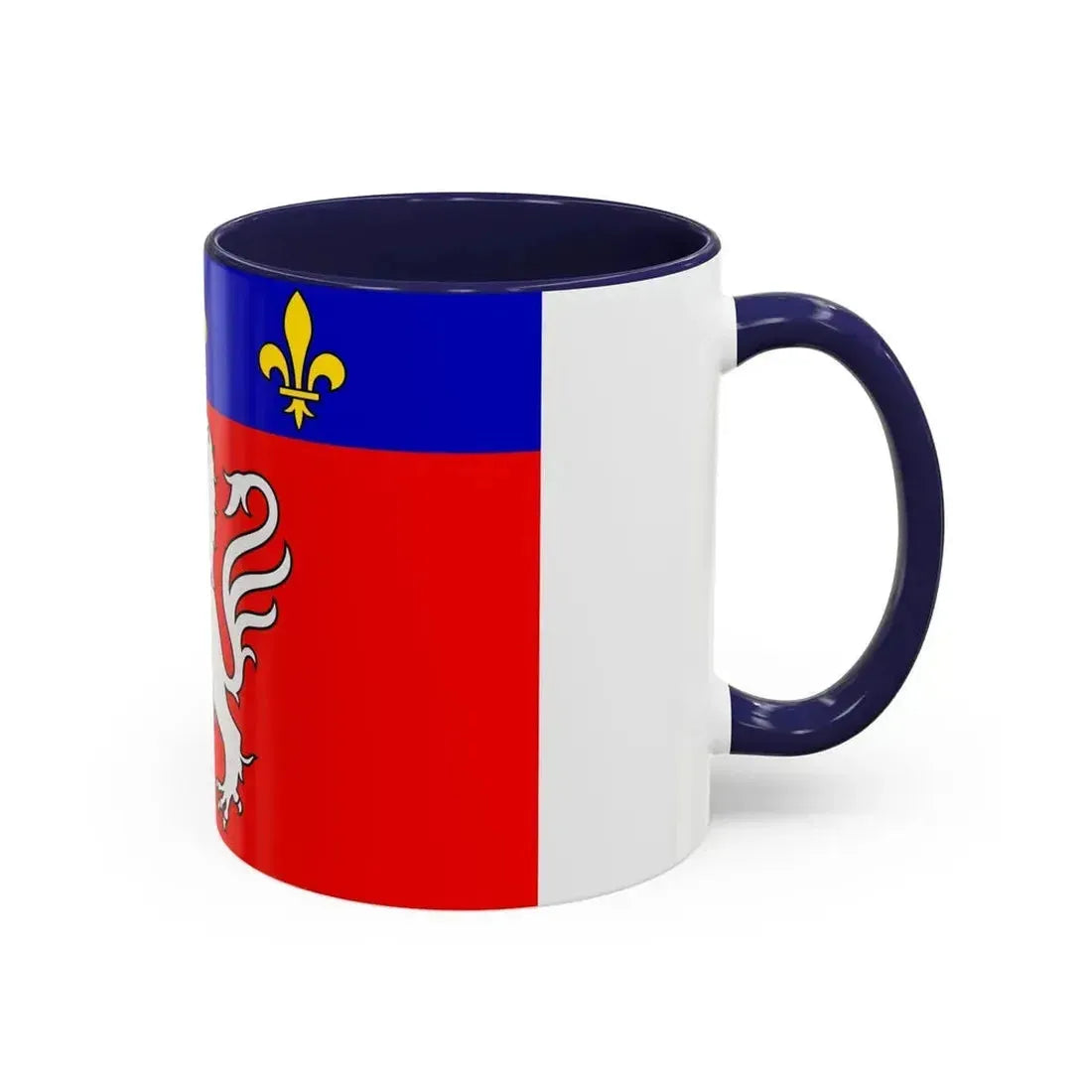 Flag of Grand Lyon France 2 - Accent Coffee Mug - Go Mug Yourself