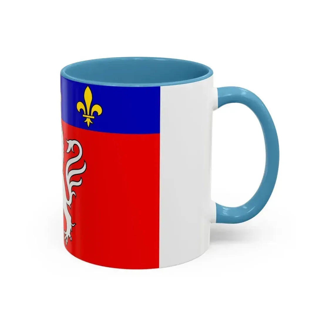 Flag of Grand Lyon France 2 - Accent Coffee Mug - Go Mug Yourself