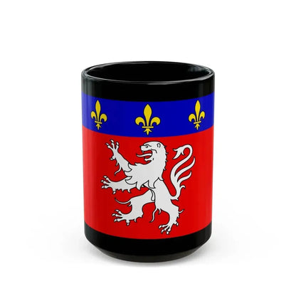 Flag of Grand Lyon France 2 - Black Coffee Mug 15oz - Go Mug Yourself